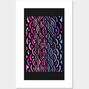  pink and black braid. Sea bottom. Posters and Art